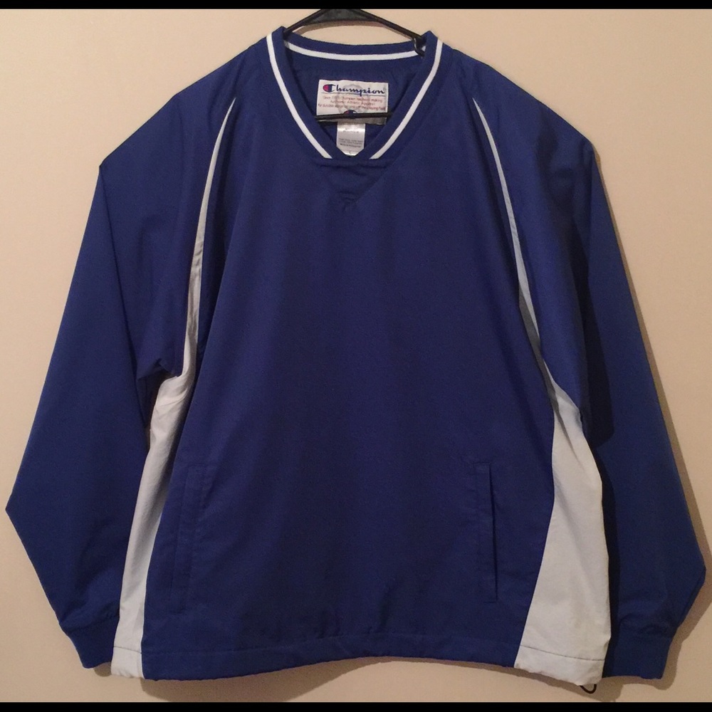 VINTAGE MENS CHAMPION WINDBREAKER PULLOVER JACKET